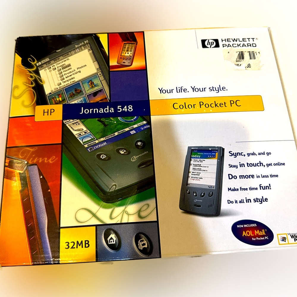 VTG HP JORNADA 548 COLOR POCKET PC BOX DOCKING STATION HANDHELD COMPUTER CHARGER
